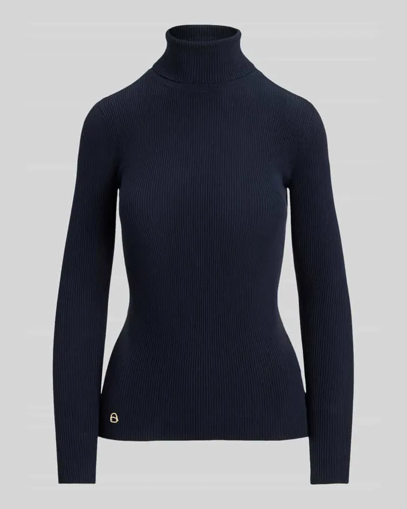 Ralph Lauren Slim Fit Rollkragenpullover aus Baumwoll-Modal-Mix Marine