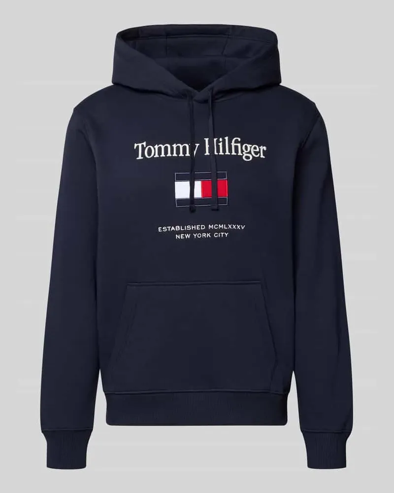 Tommy Hilfiger Regular Fit Hoodie aus Baumwoll-Mix Marine