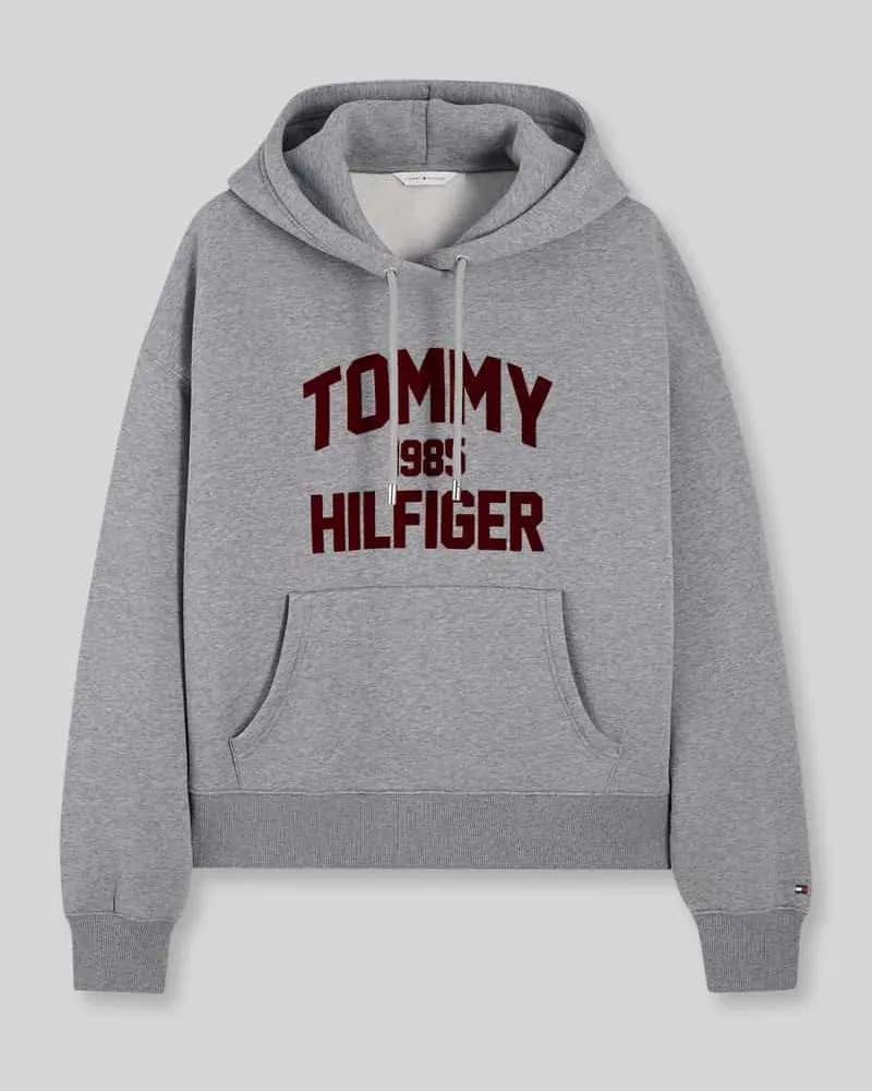 Tommy Hilfiger Relaxed Fit Hoodie aus Baumwoll-Mix Mittelgrau