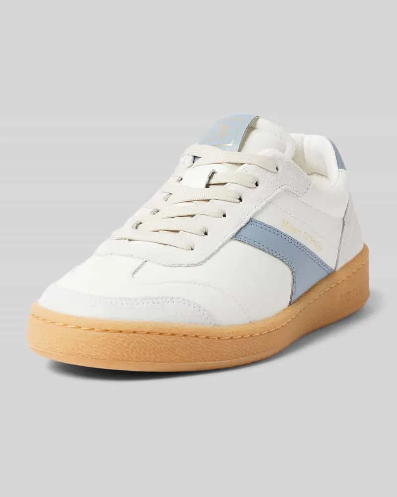 Marc O'Polo Low Top Sneaker aus edlem Rindleder Weiss