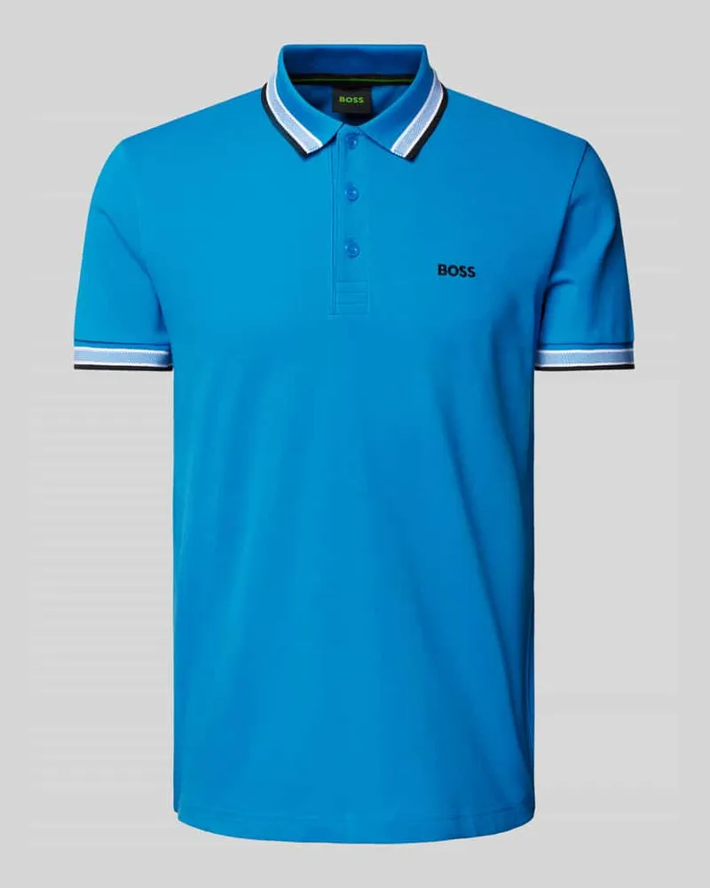 HUGO BOSS Regular Fit Poloshirt mit Label-Stitching Modell 'PADDY Royal