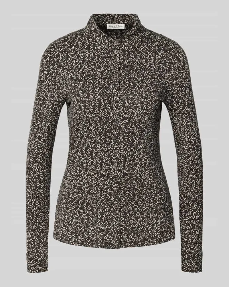 Marc O'Polo Regular Fit Langarmshirt aus Viskose-Mix Hellgrau