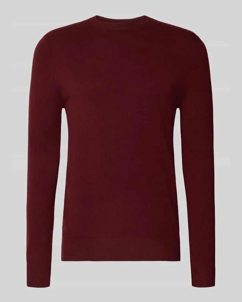 Christian Berg Strickpullover aus Wolle-Kaschmir-Mix Bordeaux