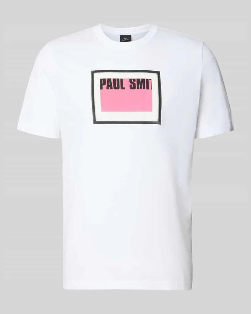 Paul Smith T-Shirt mit Label-Print Weiss