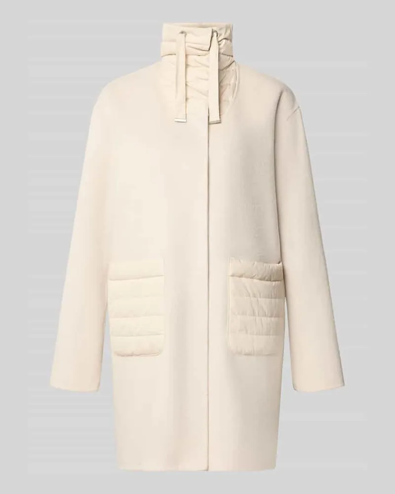 White Label Mantel aus Lanawolle-Mix mit Eingrifftaschen Offwhite