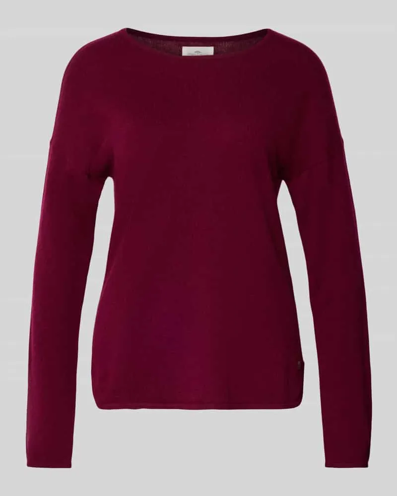 Fynch-Hatton Strickpullover aus reinem Kaschmir mit Rundhalsausschnitt Bordeaux