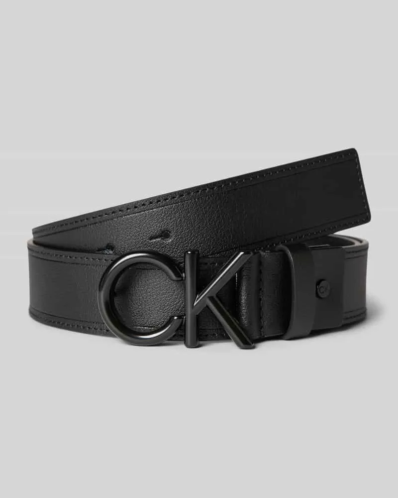 Calvin Klein Gürtel aus Leder mit Pinschließe Black