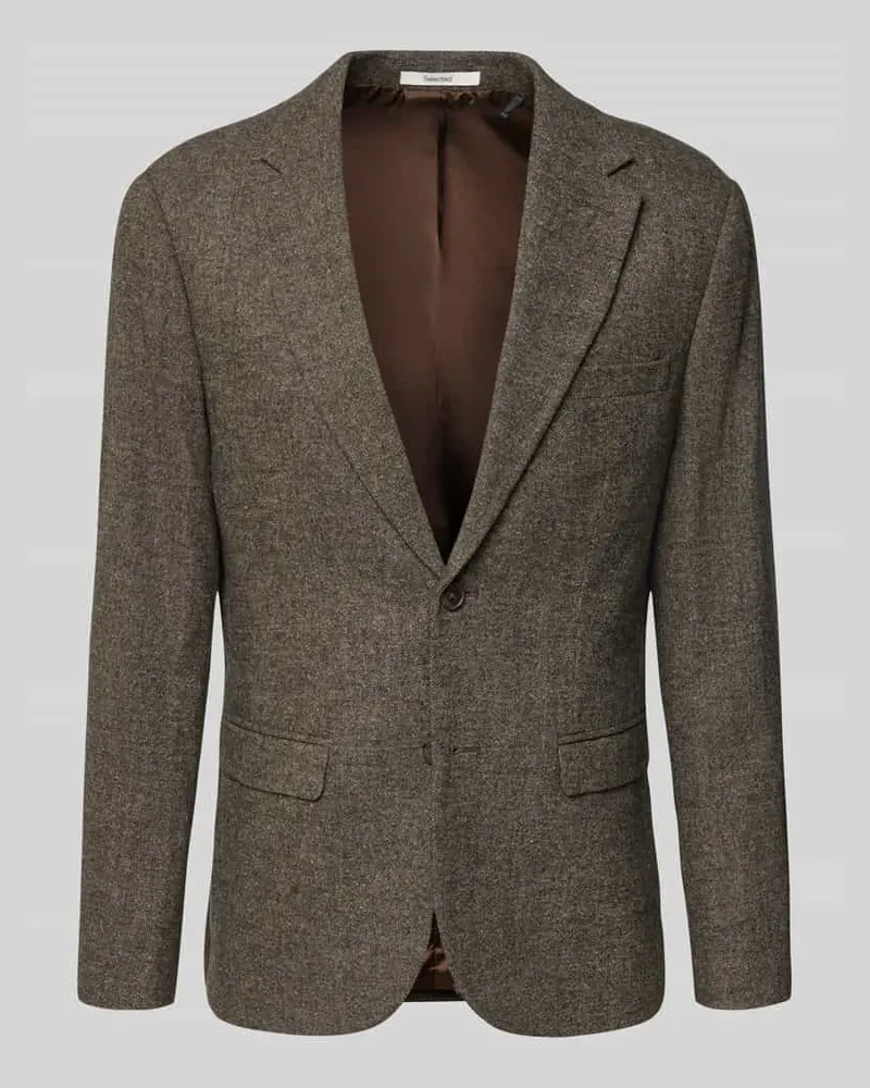 Selected Homme Slim Fit Sakko mit Woll-Anteil Modell 'SLIM-REED WOOL Hellbraun