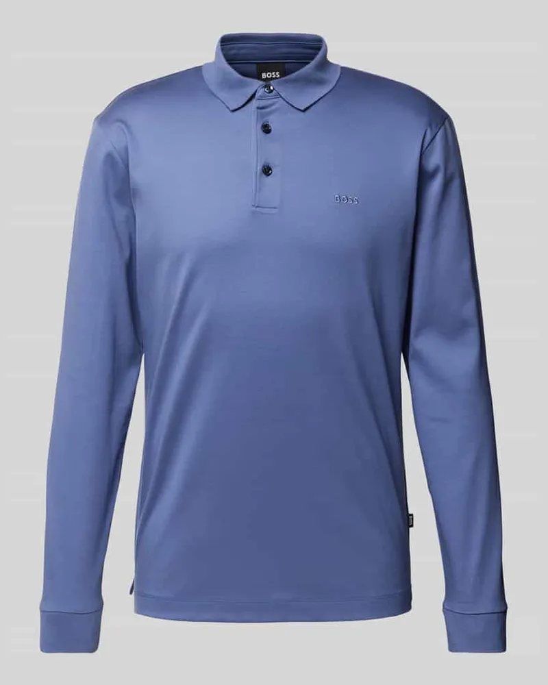 HUGO BOSS Poloshirt mit Label-Stitching Modell 'PADO Bleu