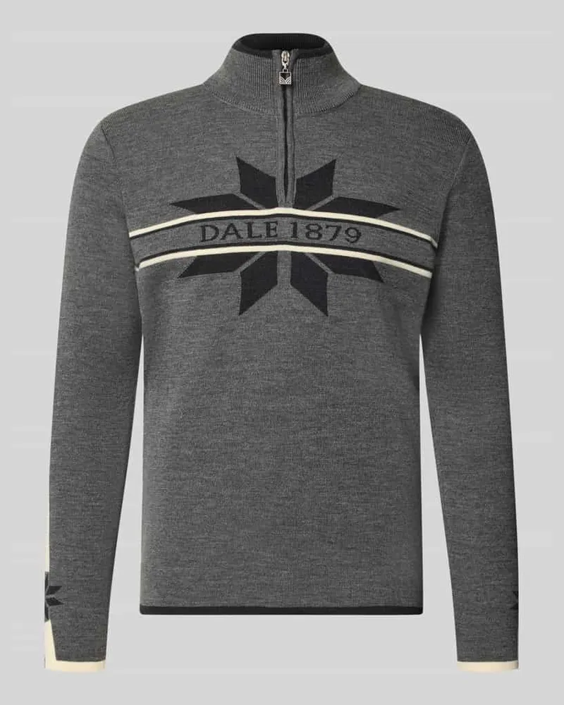 Dale of Norway Wollpullover mit Label-Print Modell 'Nale Dunkelgrau
