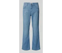 Cropped Jeans in unifarbenem Design Modell 'Leni