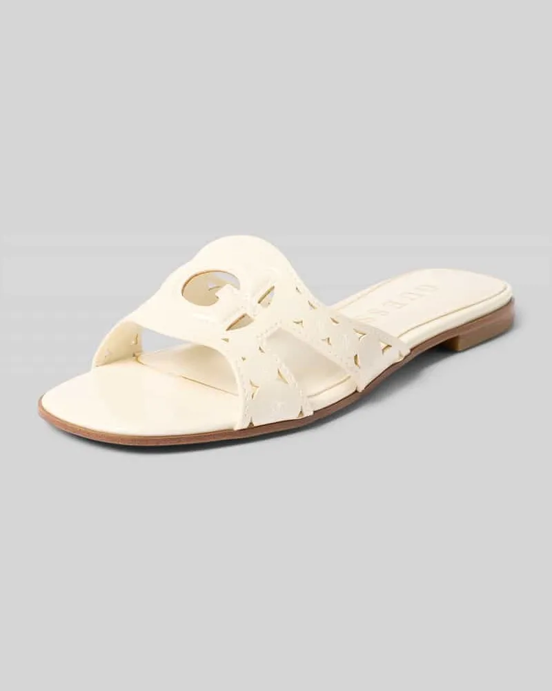 Guess Sandalette mit Logo-Muster Modell 'CIESTA Ecru
