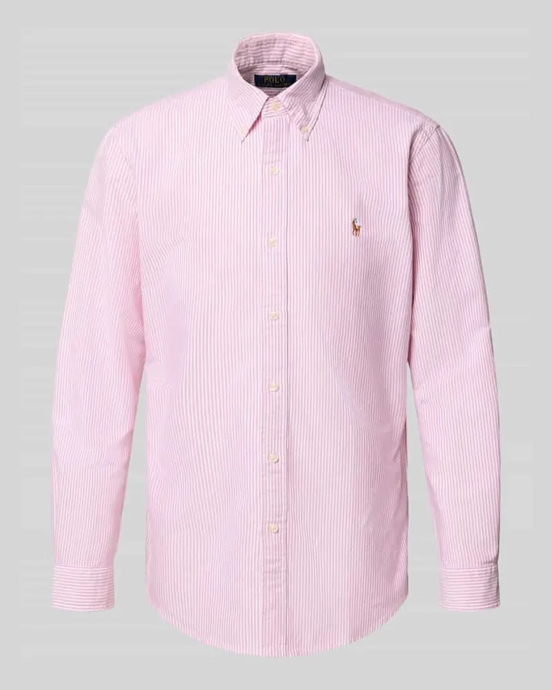 Ralph Lauren Custom Fit Freizeithemd mit Button-Down-Kragen Lila
