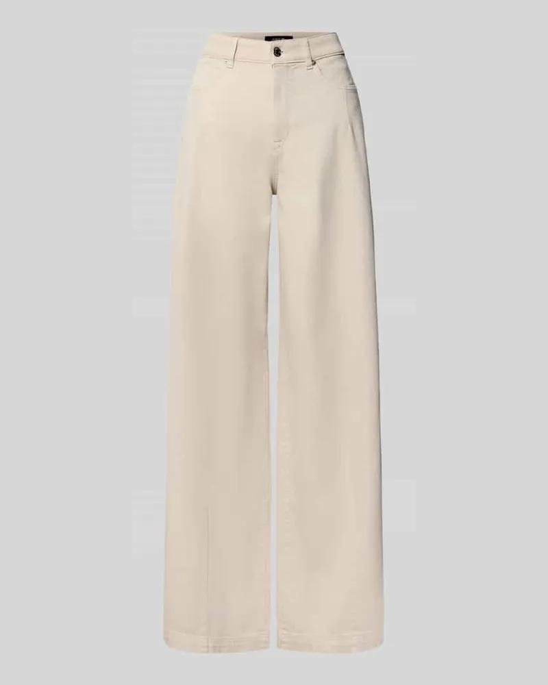 Marc Cain High Waist Wide Fit Jeans mit Eingrifftaschen Sand
