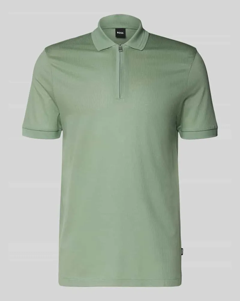HUGO BOSS Regular Fit Poloshirt aus Baumwoll-Lyocell-Mix Modell 'H-PARAS 70 Mint