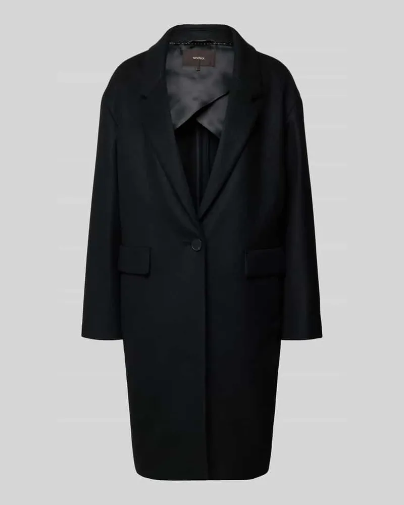 windsor. Mantel mit Reverskragen Black