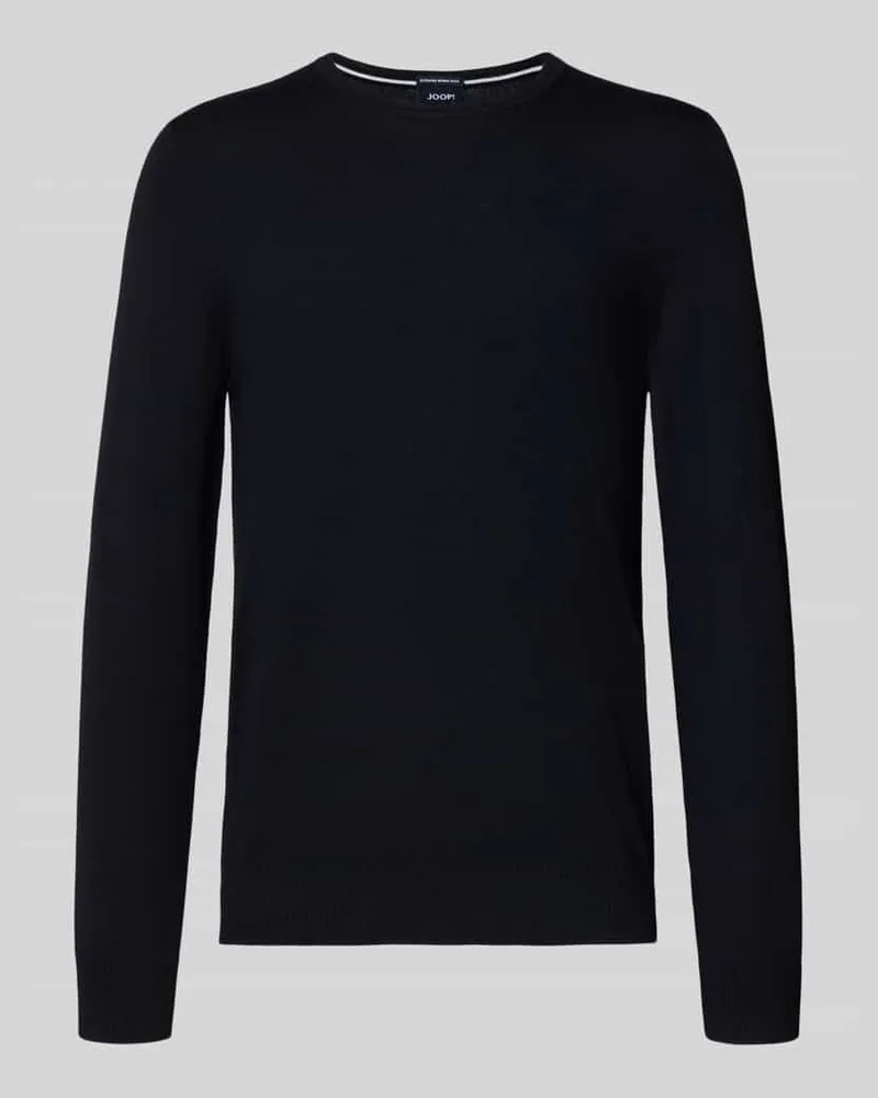 JOOP! Strickpullover mit gerippten Abschlüssen Modell 'Denny Marine
