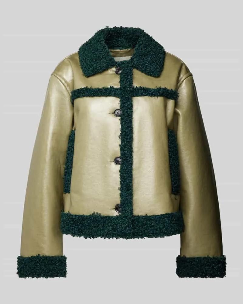 Scotch&Soda Kunstlederjacke mit Umlegekragen Mint