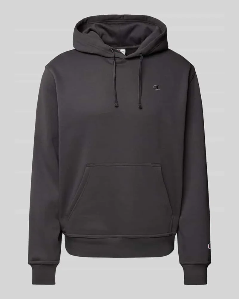 Champion Hoodie mit Logo-Patch Anthrazit