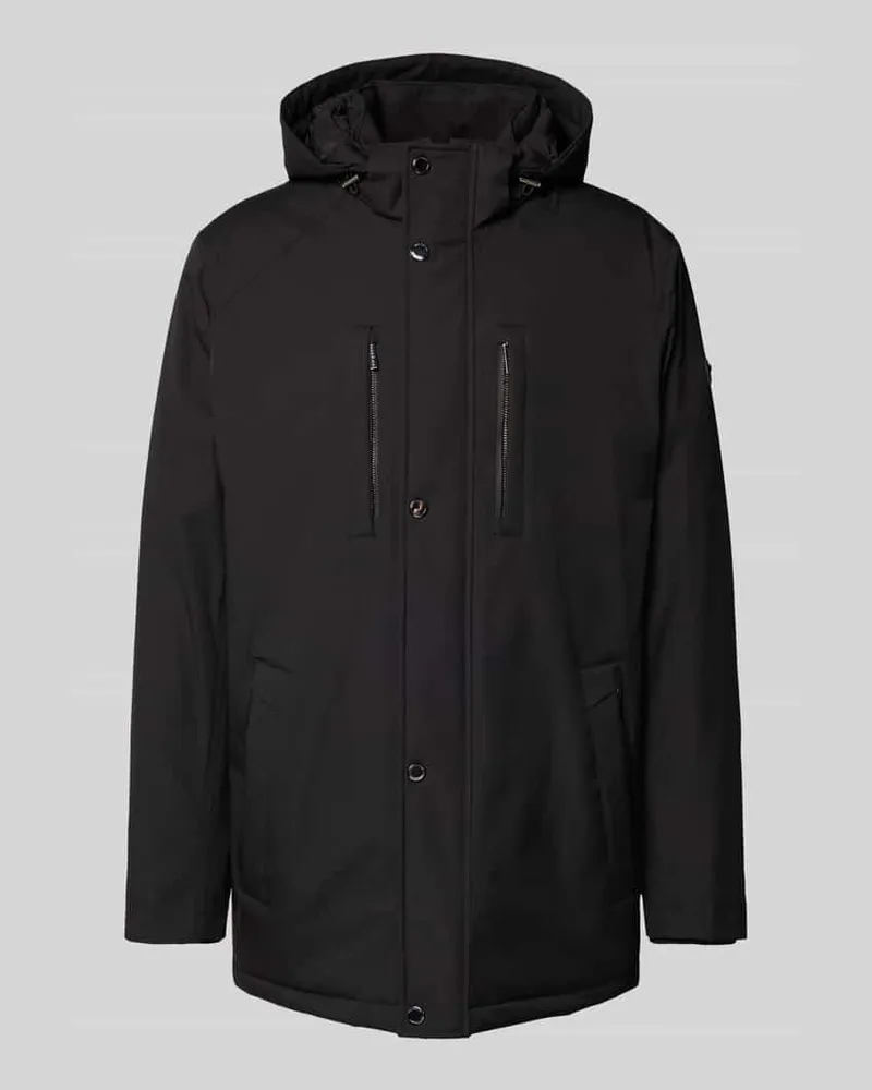 Bugatti Parka mit Kapuze Black
