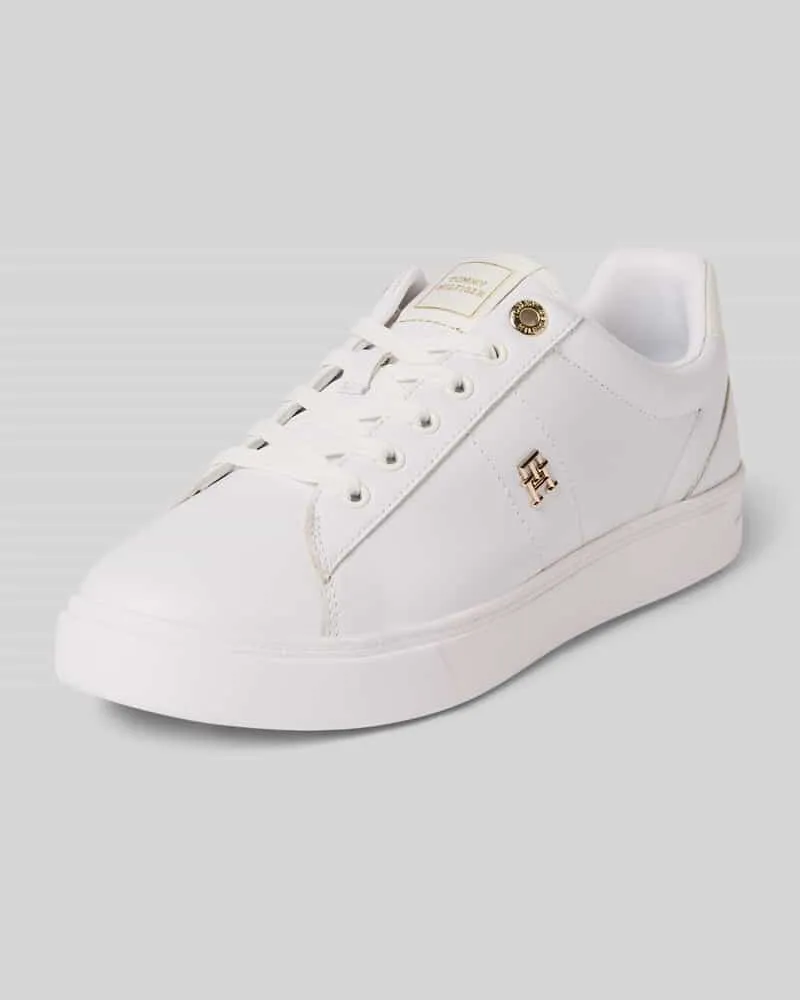 Tommy Hilfiger Low Top Sneaker aus echtem Leder Weiss
