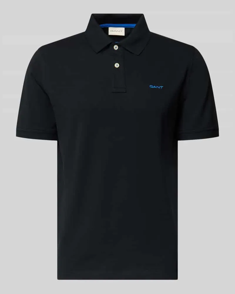 Gant Regular Fit Poloshirt mit Logo-Stitching Black
