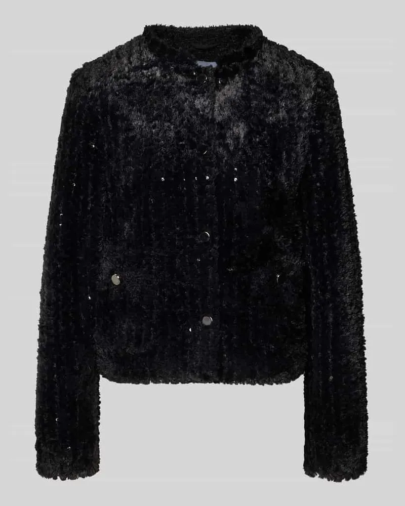 More & More Slim Fit Blazer mit aufgesetzten Taschen Black