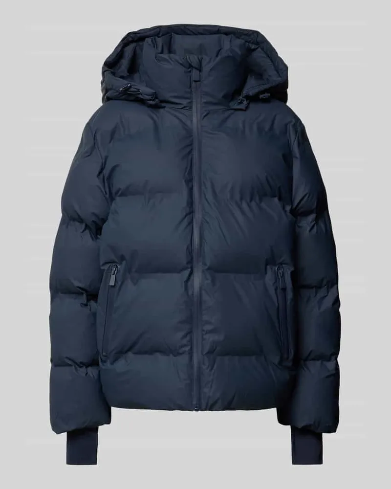 Neo Noir Steppjacke mit Reißverschlusstaschen Marine