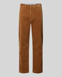 Ralph Lauren Stretch Straight Fit Cordhose mit Gürtelschlaufen Modell 'BEDFORD Rostrot