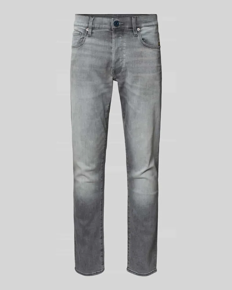G-STAR RAW Slim Fit Jeans im Used-Look Modell '3301 Hellgrau