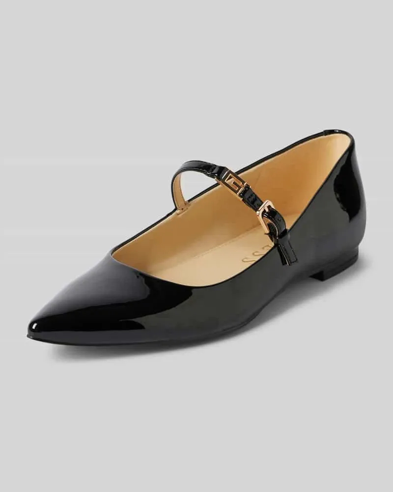 Guess Spitz zulaufende Ballerinas mit Label-Detail Modell 'DANNEL Black