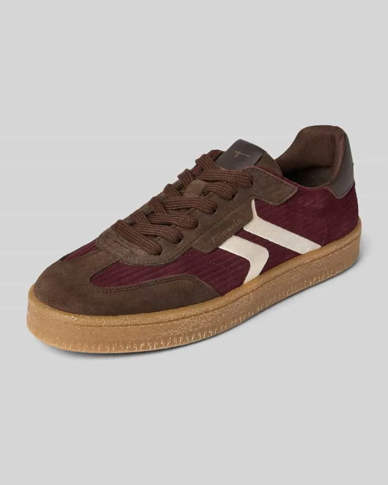 Tamaris Low Top Sneaker aus echtem Rindsleder Bordeaux