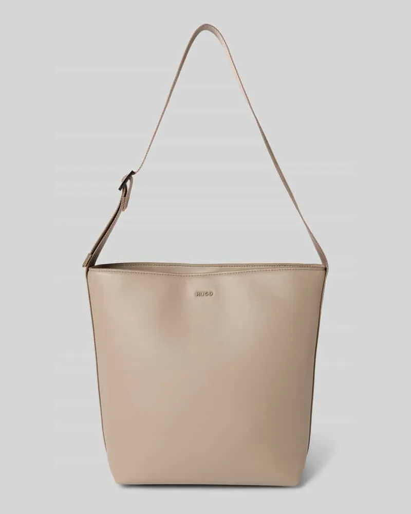 HUGO BOSS Shopper in Leder-Optik Modell 'BEL 2.0_BUCKET Beige