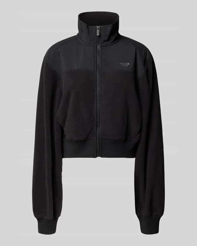 Tommy Hilfiger Regular Fit Sweatjacke aus Fleece Black