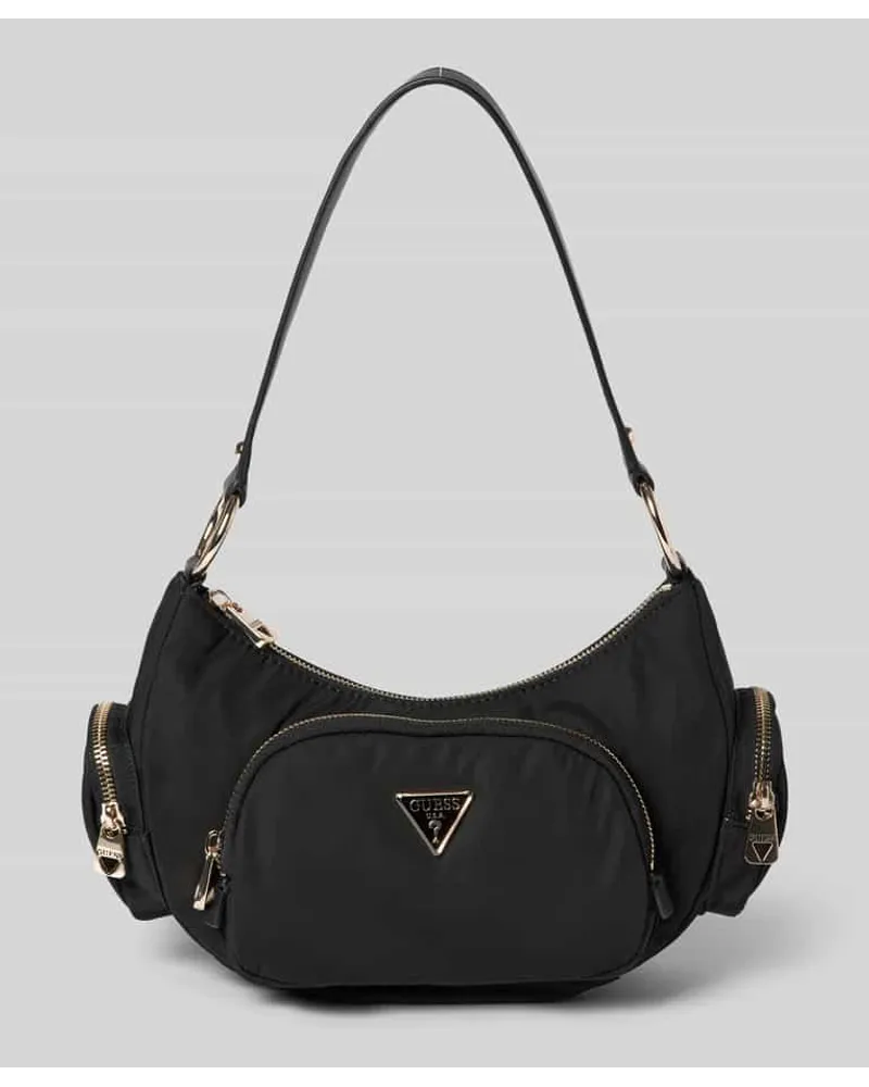 Guess Handtasche mit Label-Applikation Modell 'ECO GEMMA Black