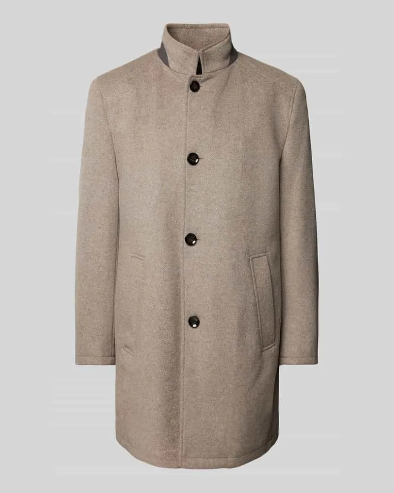 Bugatti Mantel mit Stehkragen Beige