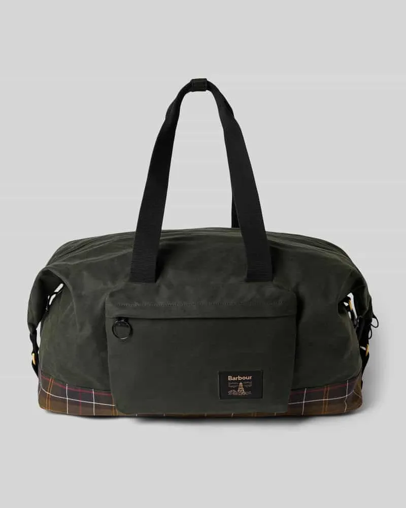 Barbour Weekender mit Label-Patch Modell 'FIELD WAX HOLDALL Oliv