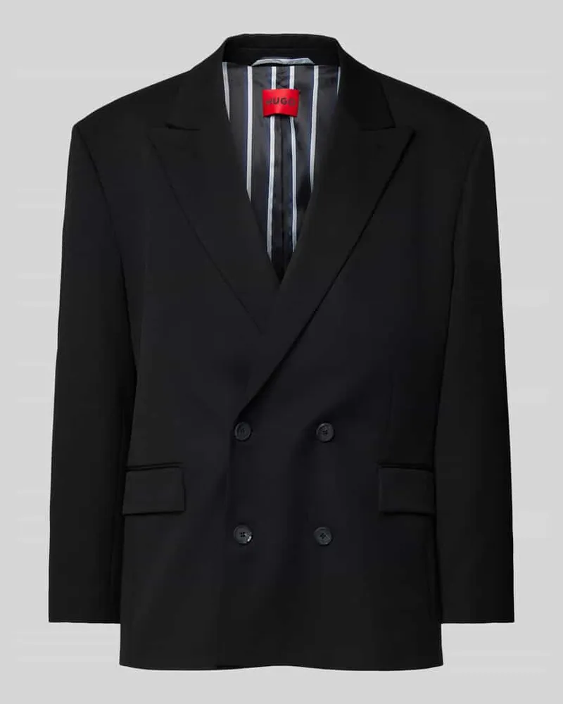 HUGO BOSS 2-Knopf-Sakko mit Reverskragen Modell 'Ulan Black