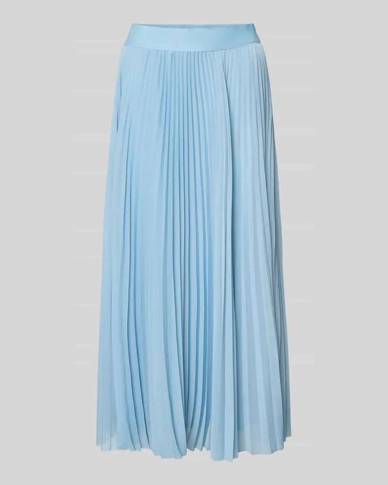 Vera Mont Plisseerock mit elastischem Bund Hellblau