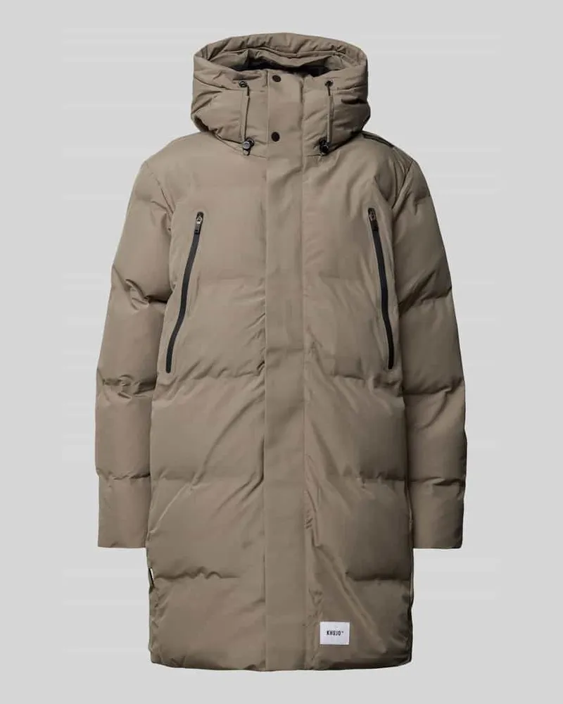 khujo Steppjacke mit Label-Patch Offwhite