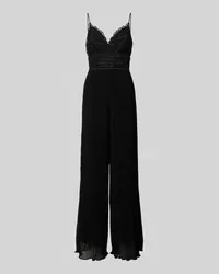 Guess Jumpsuit mit Plisseefalten und Spitzenbesatz Black