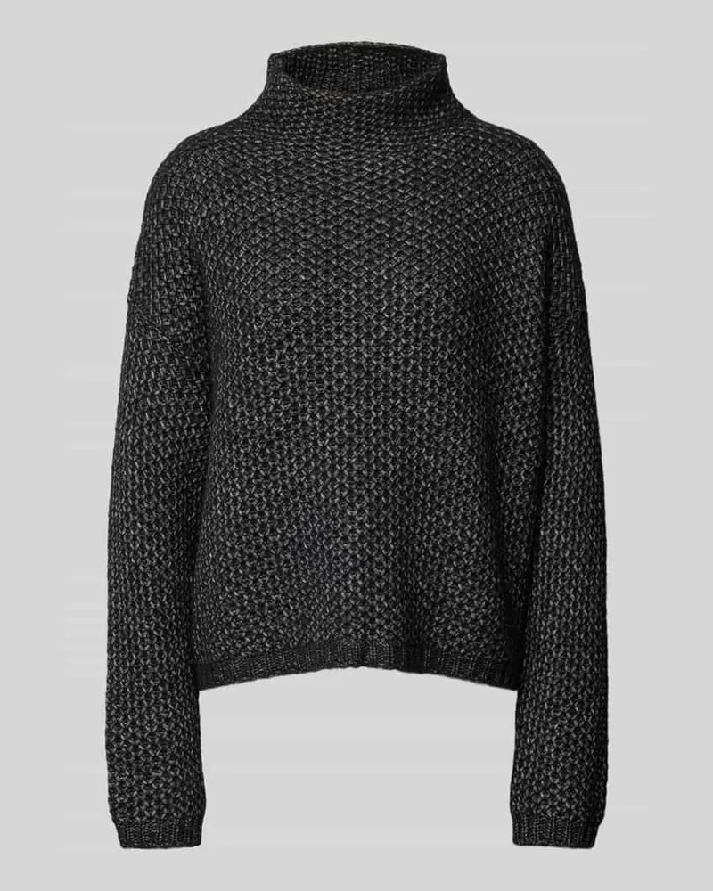 HUGO BOSS Strickpullover mit Stehkragen Modell 'Safineynny Black