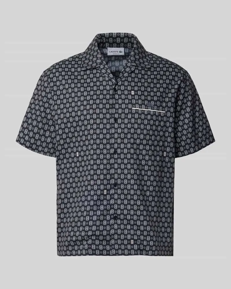 Lacoste Relaxed Fit Freizeithemd aus Baumwoll-Mix Modell 'Tennisco Marine