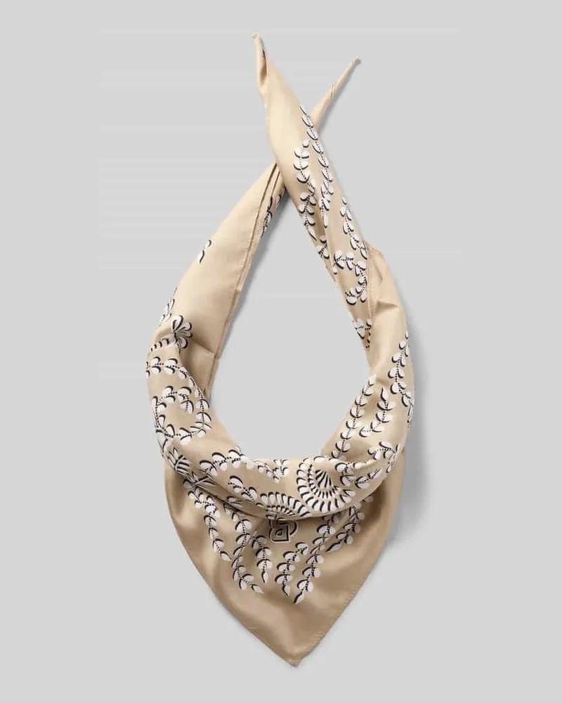 HUGO BOSS Tuch aus reiner Seide Modell 'VINCENCY Beige