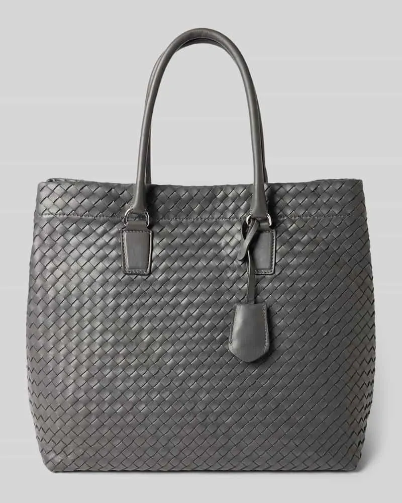 Abro Shopper mit Logo-Applikation Modell 'Rooftop Dunkelgrau