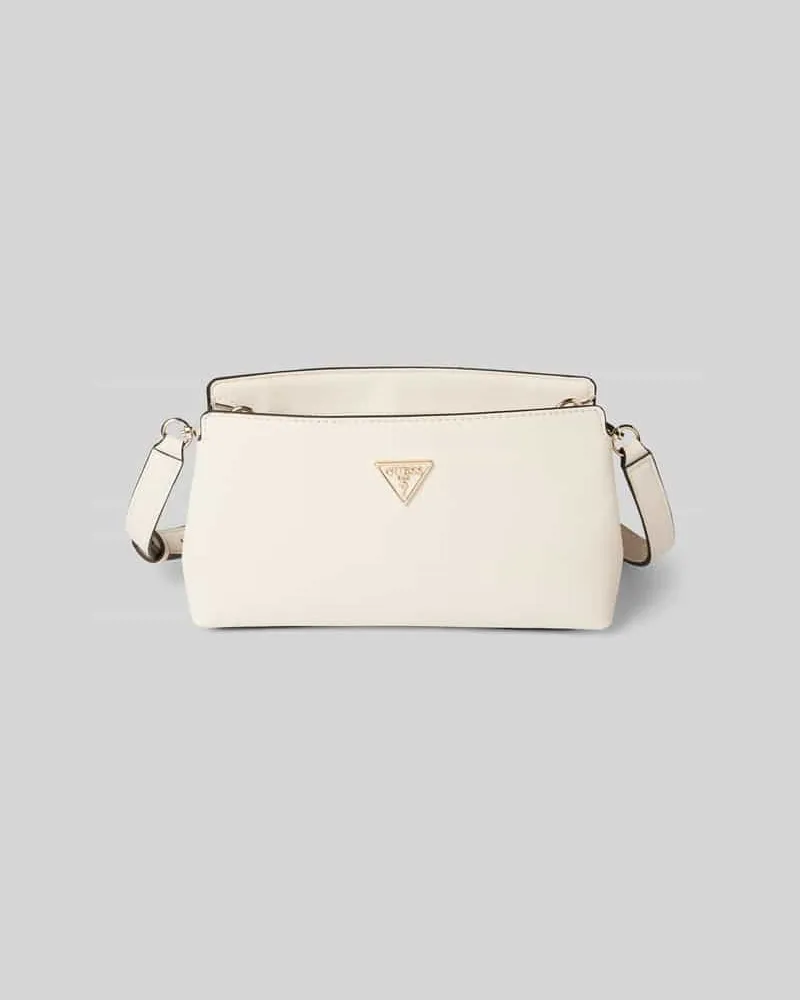Guess Handtasche mit Label-Applikation Modell 'TALENT Ecru