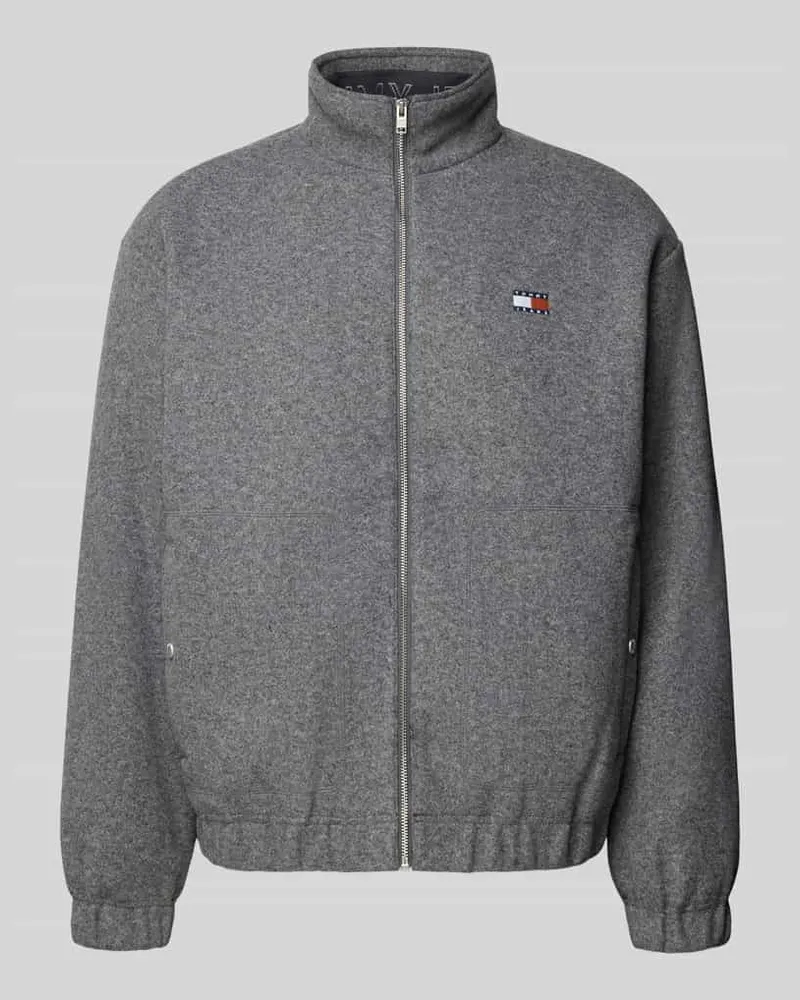Tommy Hilfiger Regular Fit Bomberjacke mit Woll-Anteil Mittelgrau
