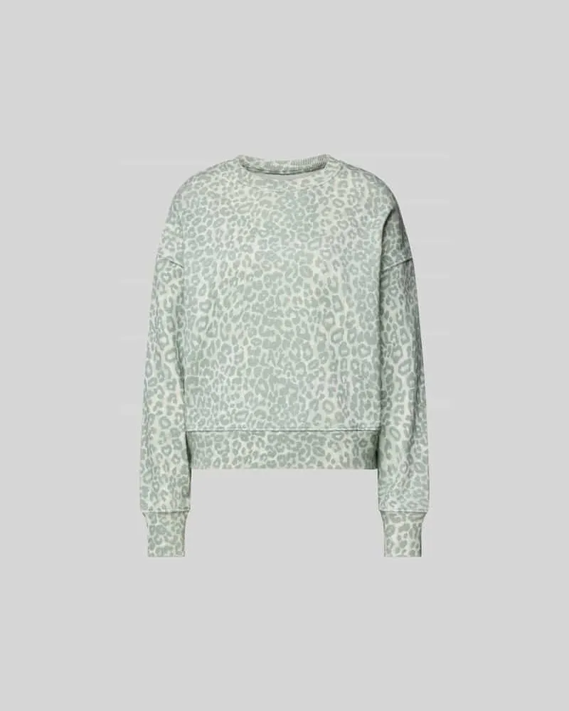 Lala Berlin Sweatshirt mit Rundhalsausschnitt Hellgrau