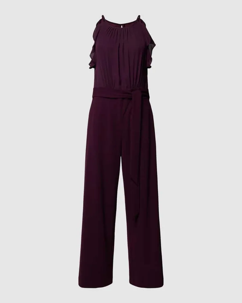 Vera Mont Jumpsuit mit Volants Bordeaux