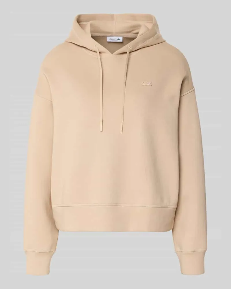 Lacoste Oversized Hoodie aus Baumwoll-Mix Beige